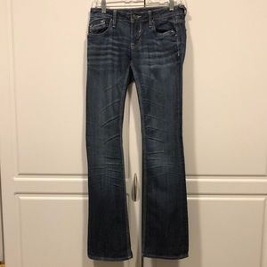 VIGOSS jeans Women's 25 x 33 The New York Boot Cut EUC denim blue Jean destroyed